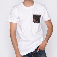Load image into Gallery viewer, Naked & Famous - Pocket Tee White Muted Flowers Organic