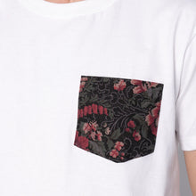 Load image into Gallery viewer, Naked & Famous - Pocket Tee White Muted Flowers Organic