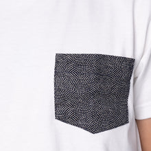 Load image into Gallery viewer, Naked & Famous - Pocket Tee White Kimono Print Scales