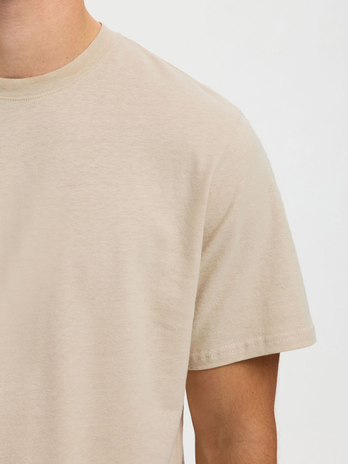 Selected - Adam Linen Blend Tee