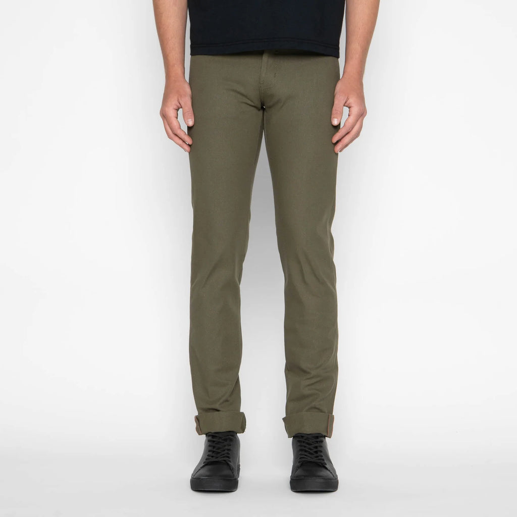 Naked & Famous Denim - Super Guy - Army Green Duck Canvas