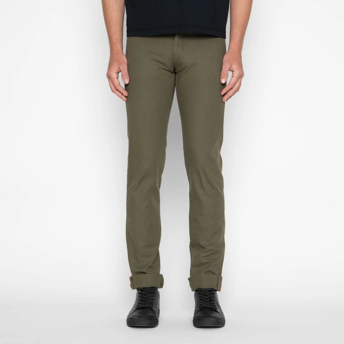 Naked & Famous Denim - Super Guy - Army Green Duck Canvas