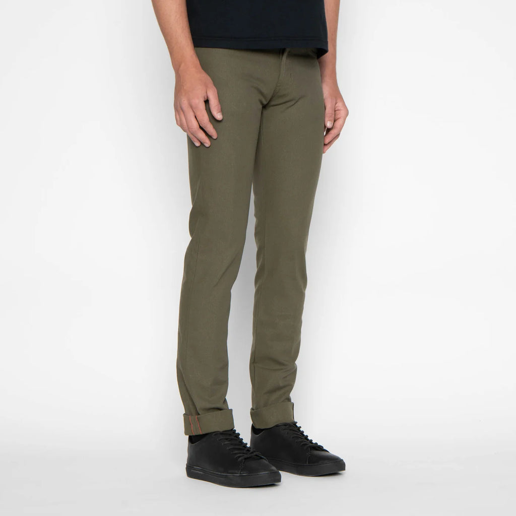 Naked & Famous Denim - Super Guy - Army Green Duck Canvas