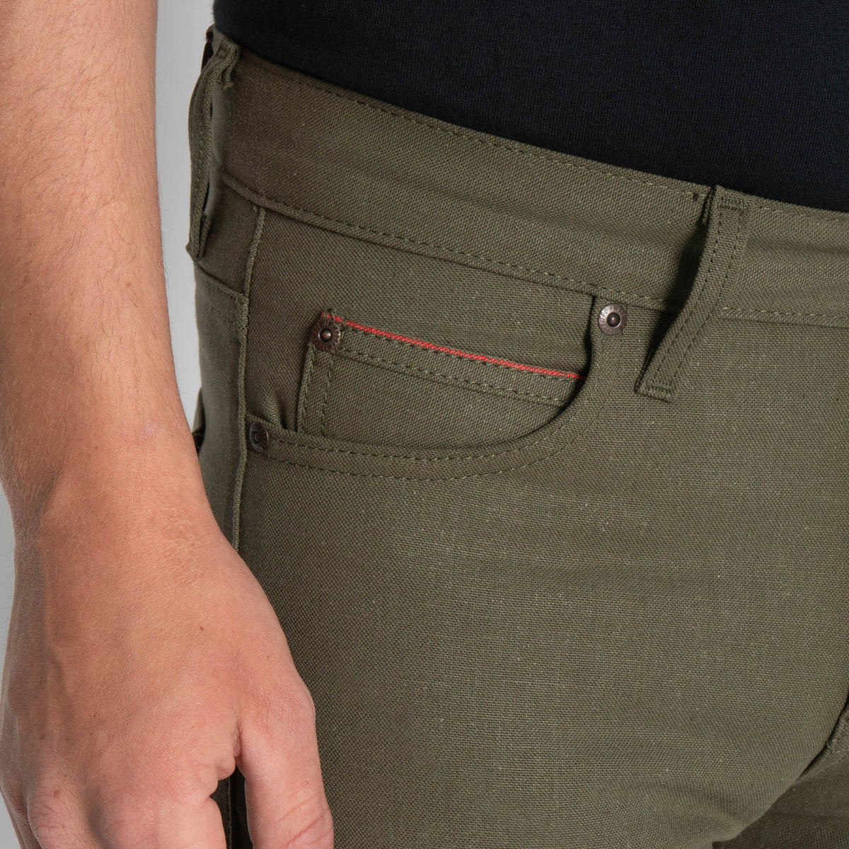 Naked & Famous Denim - Super Guy - Army Green Duck Canvas