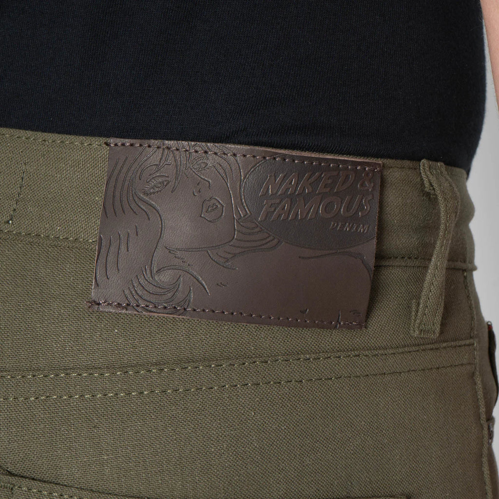 Naked & Famous Denim - Super Guy - Army Green Duck Canvas