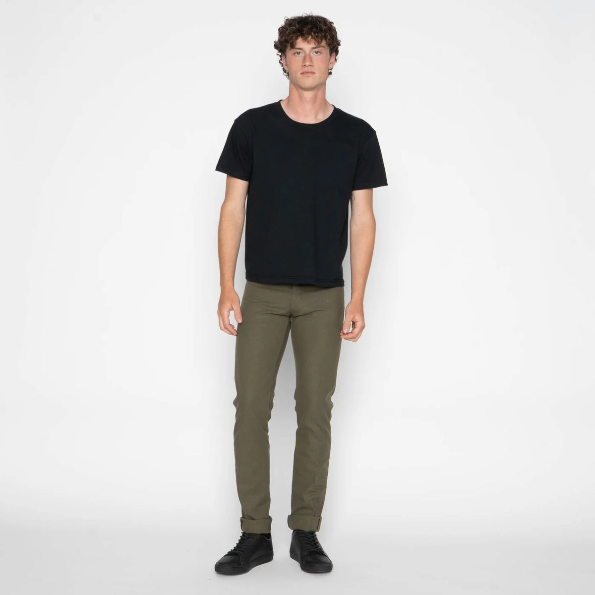Naked & Famous Denim - Super Guy - Army Green Duck Canvas