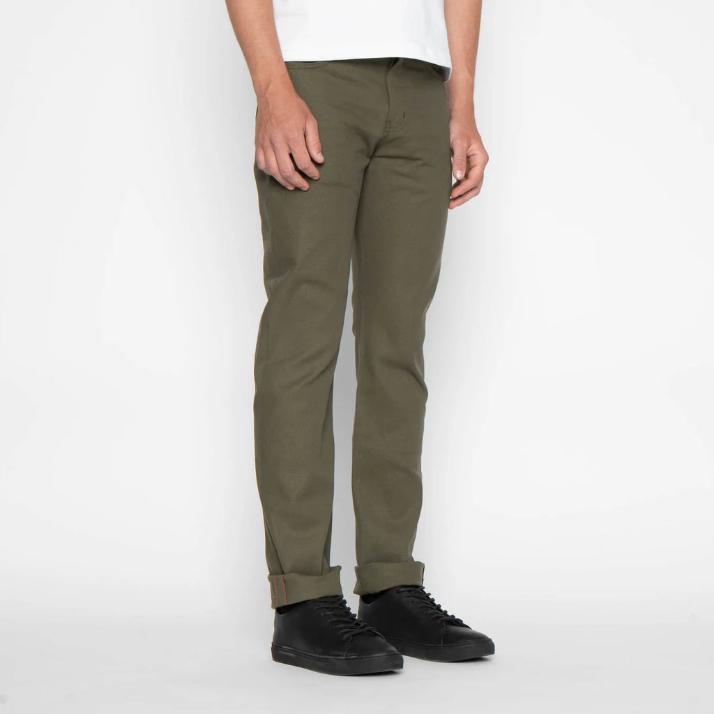 Naked & Famous Denim - Weird Guy - Army Green Duck Canvas