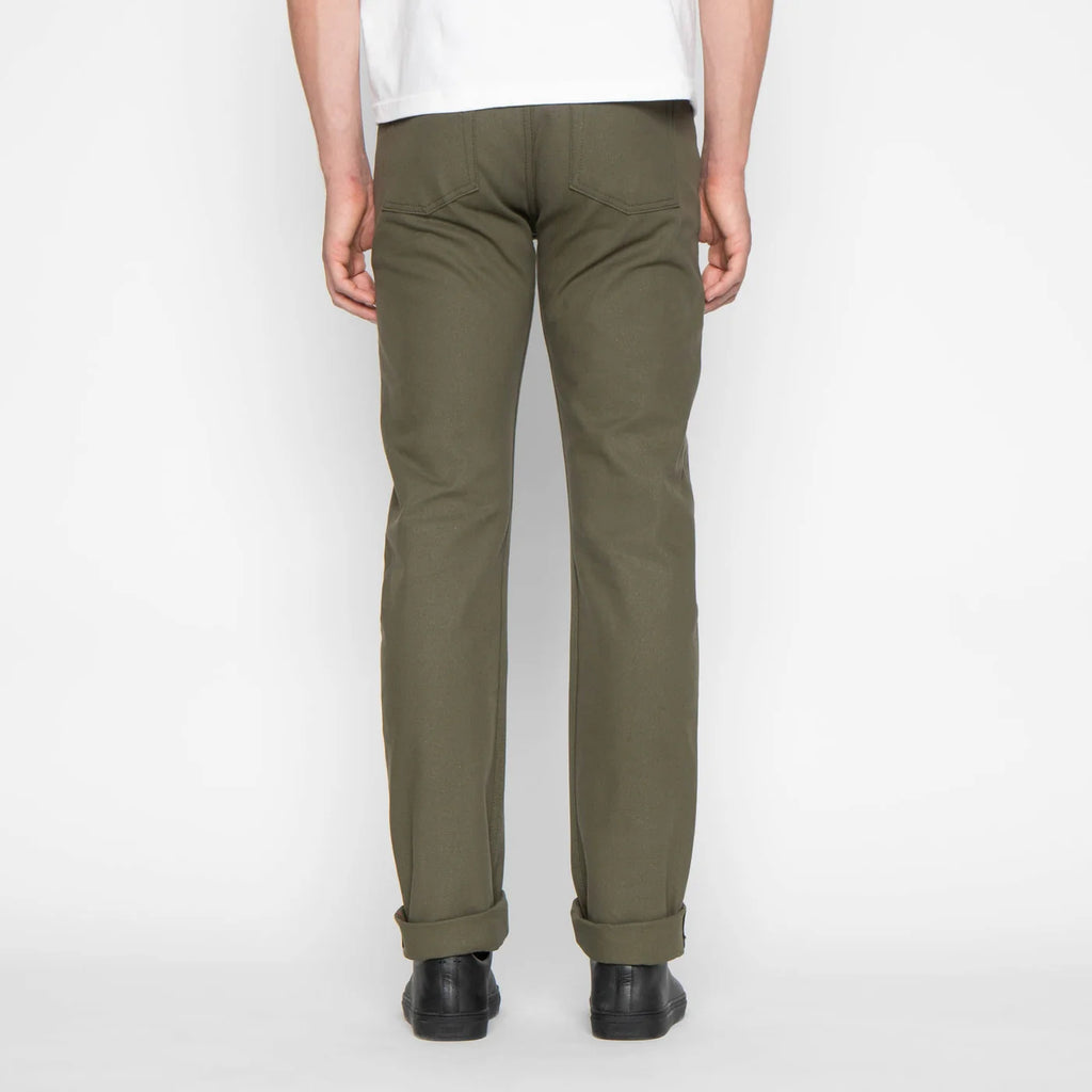 Naked & Famous Denim - Weird Guy - Army Green Duck Canvas