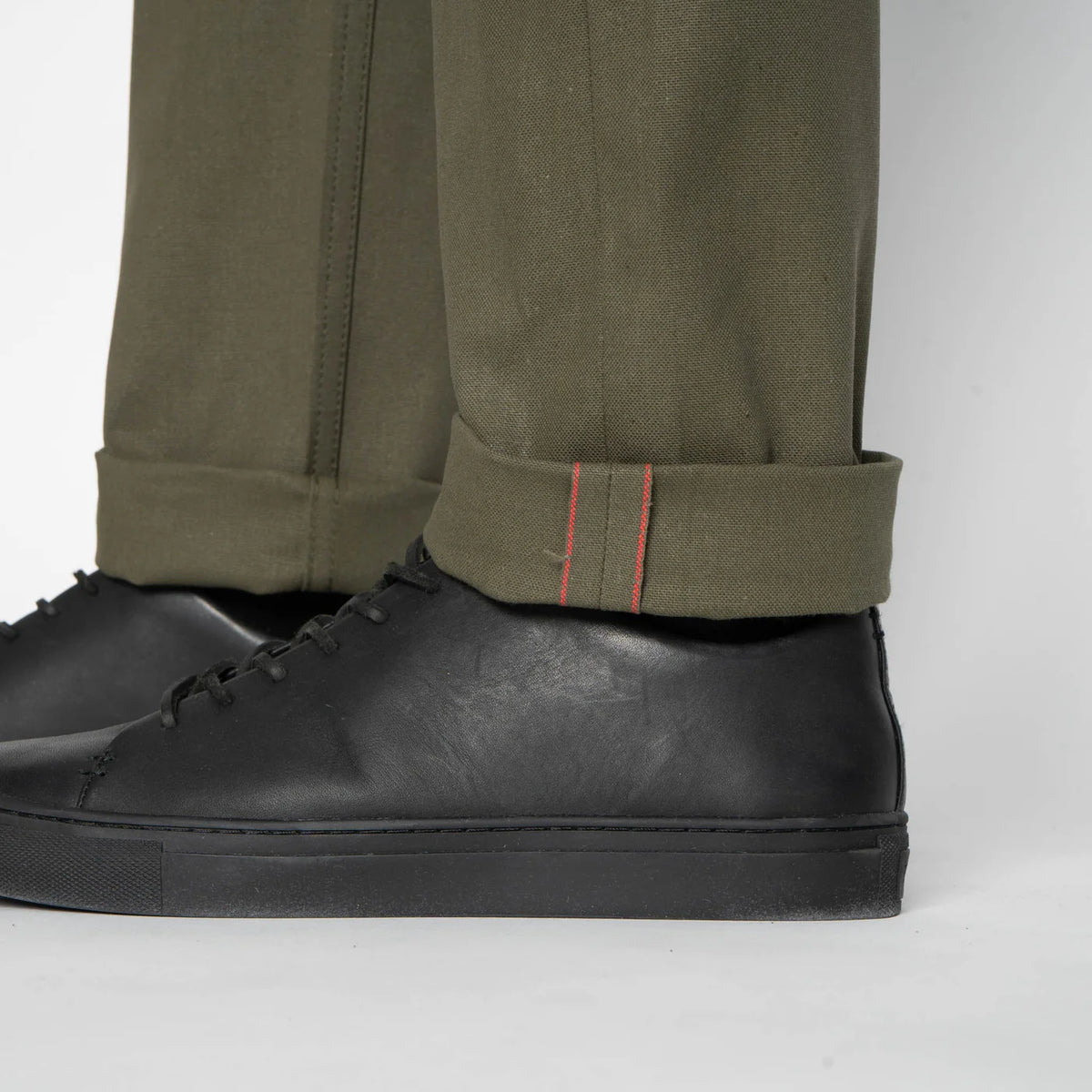 Naked & Famous Denim - Weird Guy - Army Green Duck Canvas