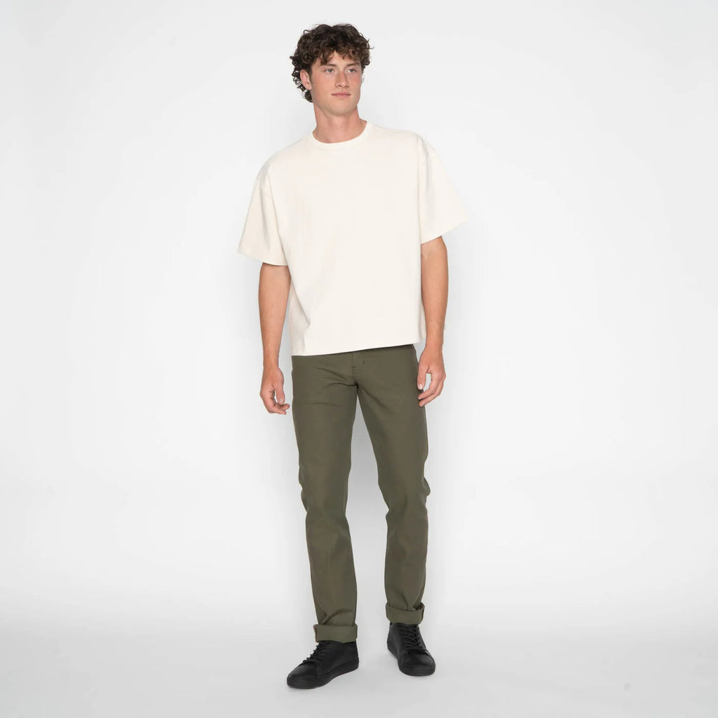 Naked & Famous Denim - Weird Guy - Army Green Duck Canvas