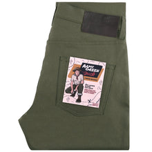 Load image into Gallery viewer, Naked &amp; Famous Denim - Easy Guy - Army Green Duck Selvedge