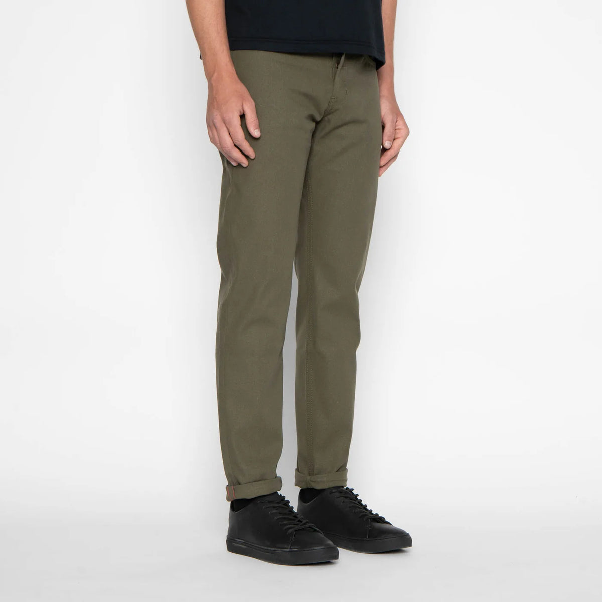 Naked & Famous Denim - Easy Guy - Army Green Duck Selvedge