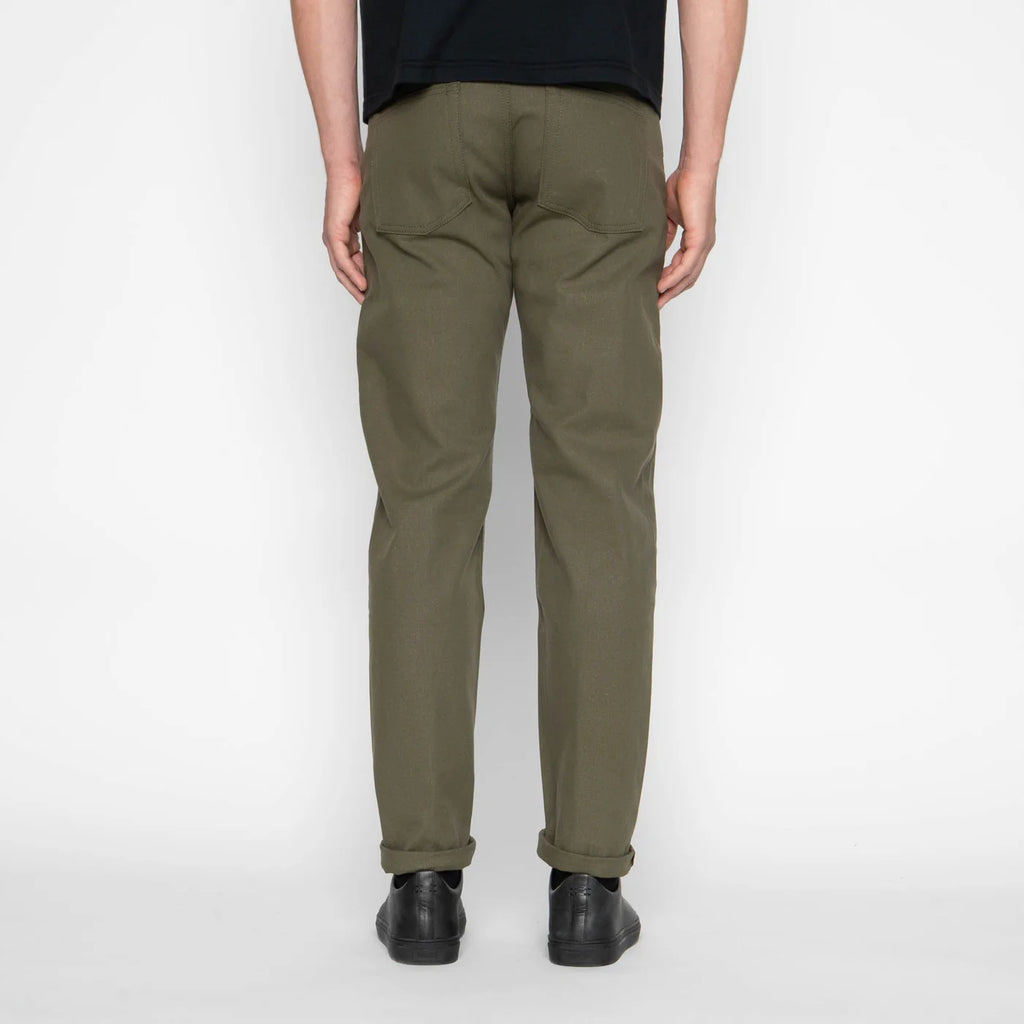 Naked & Famous Denim - Easy Guy - Army Green Duck Selvedge
