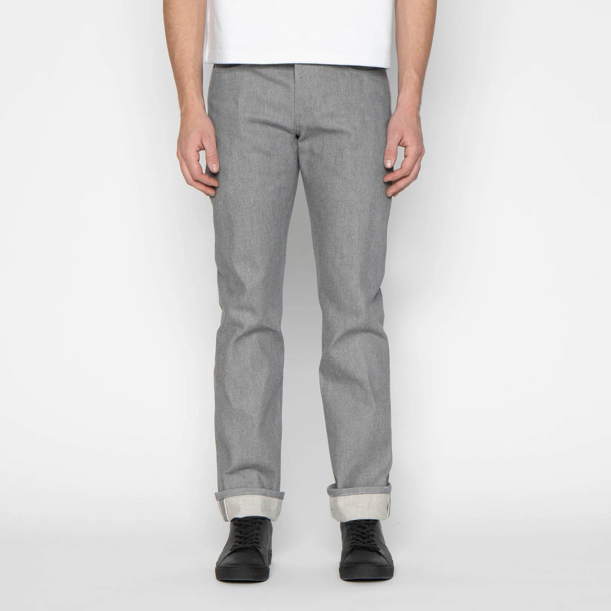 Naked and Famous denim - Weird Guy - Heather Grey Selvedge