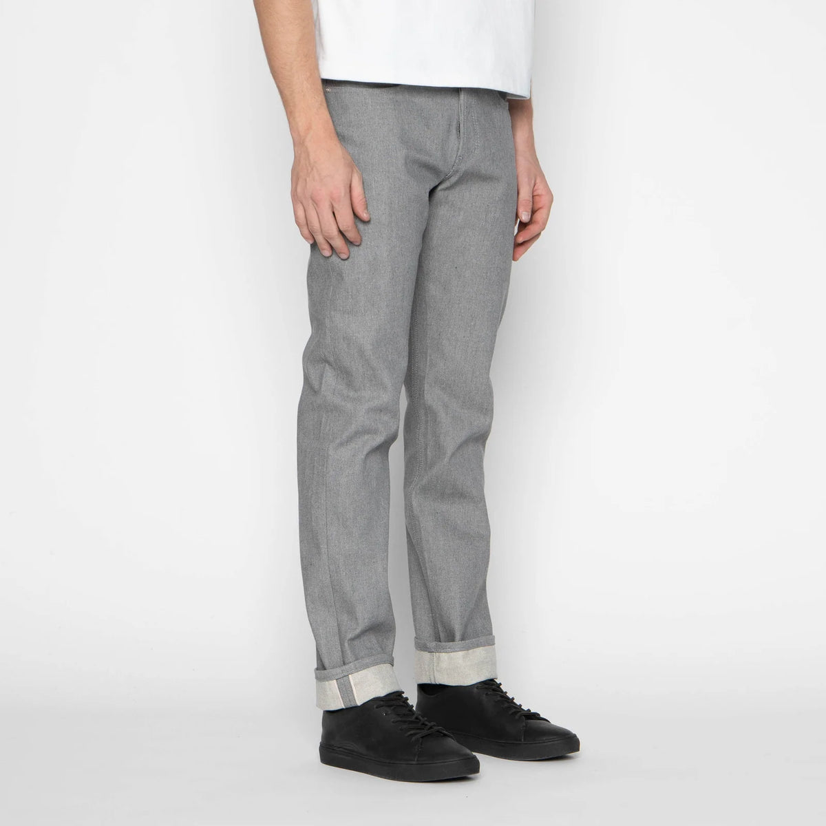 Naked and Famous denim - Weird Guy - Heather Grey Selvedge