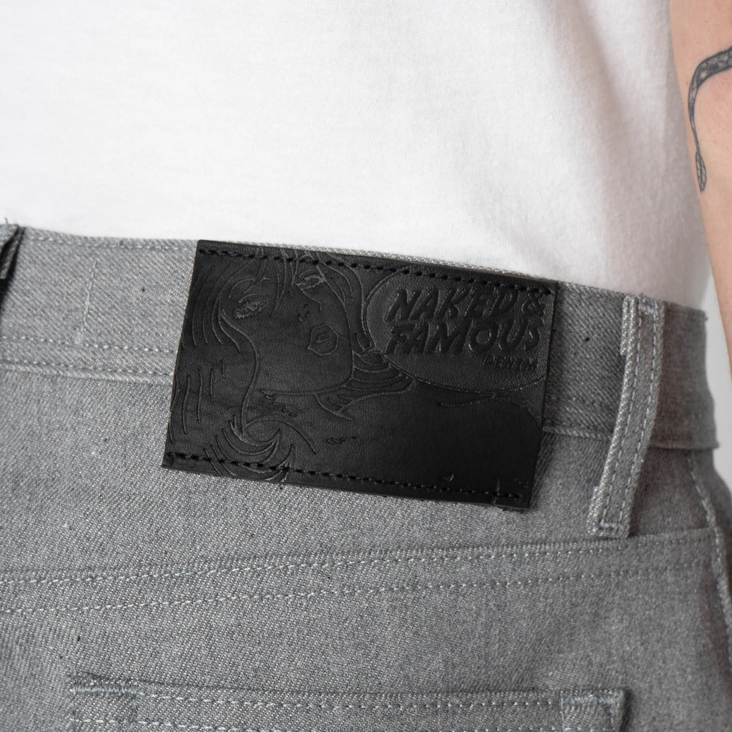 Naked and Famous denim - Weird Guy - Heather Grey Selvedge