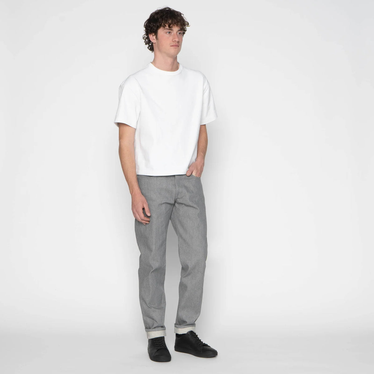 Naked and Famous Denim - Easy Guy - Heather Grey Selvedge