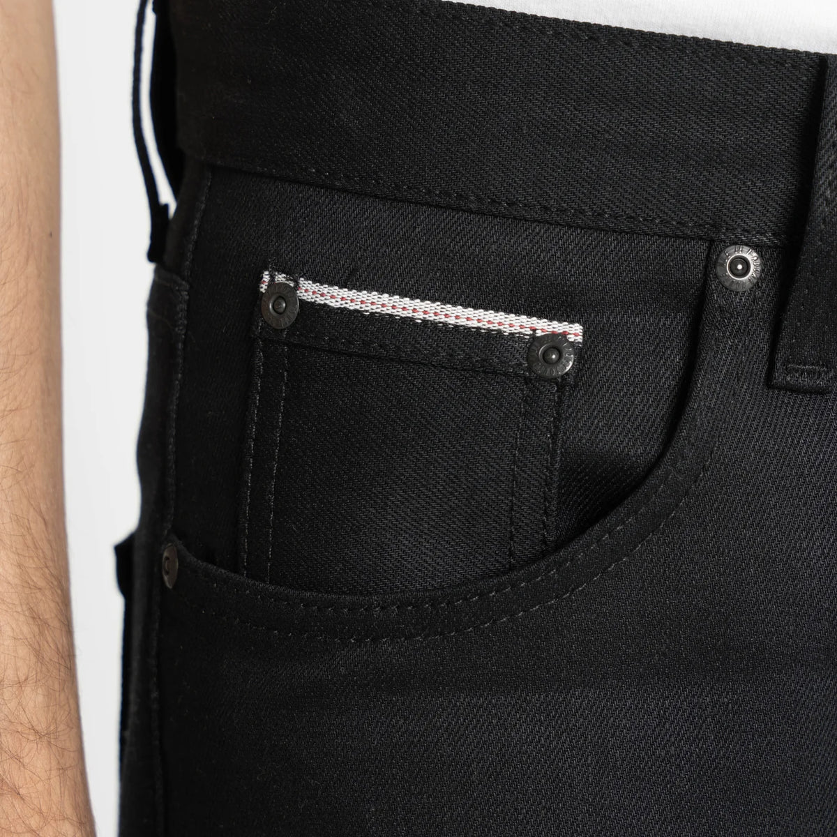 Naked & Famous Denim - Strong Guy - Black Cobra Stretch Selvedge