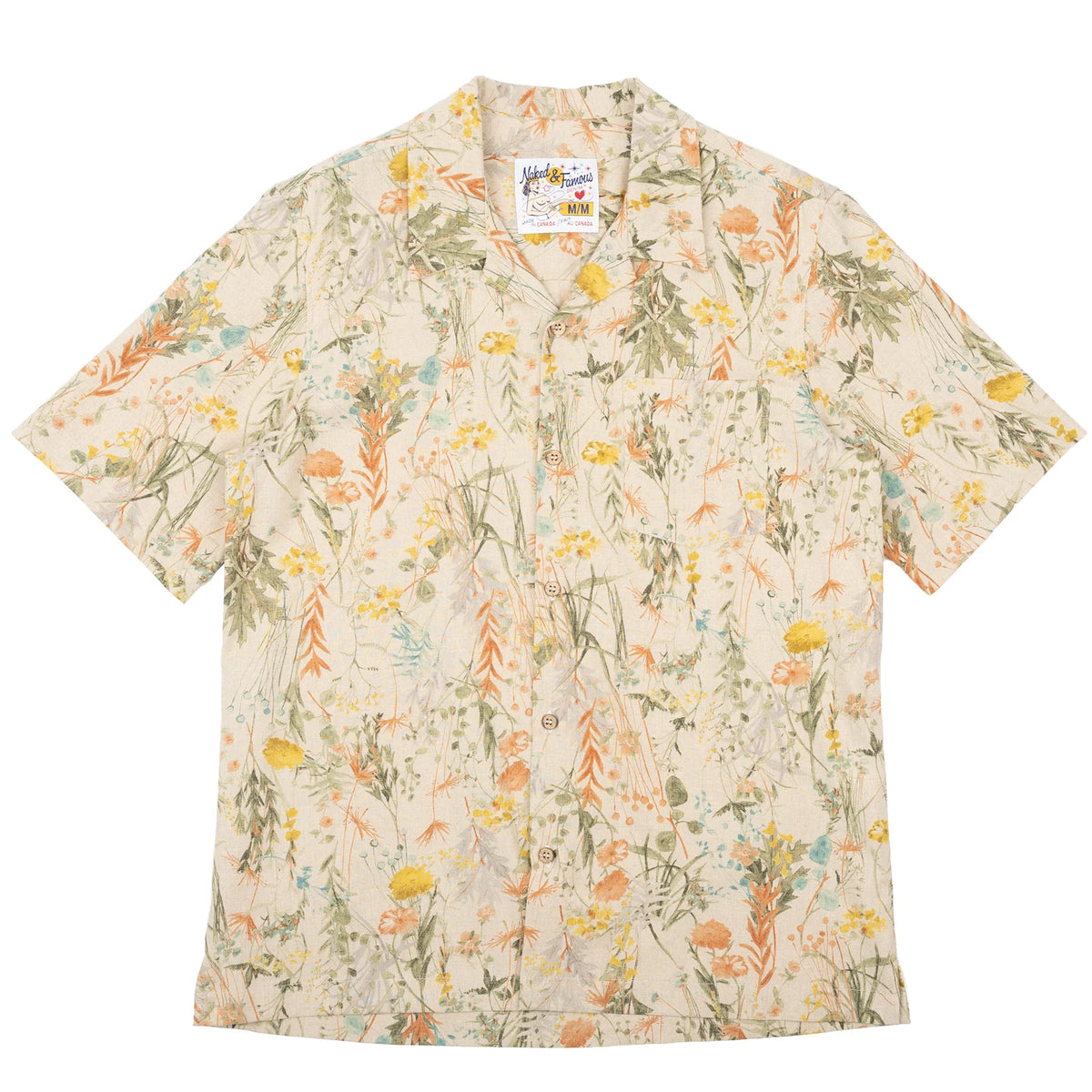 Naked & Famous - Aloha Shirt - Flowers Painting