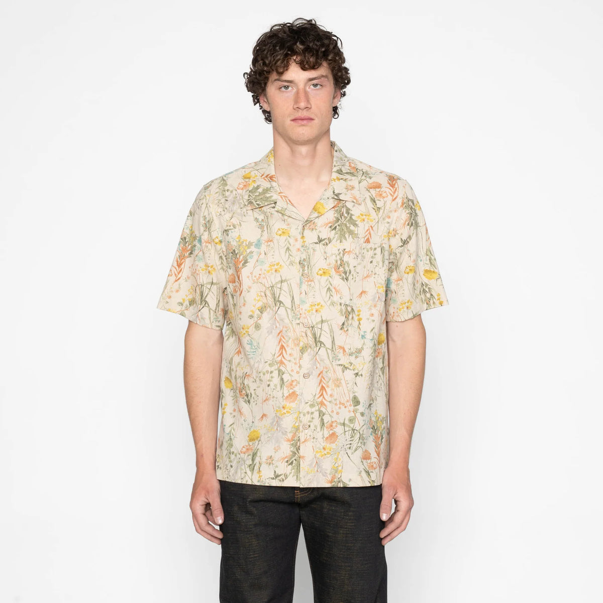 Naked & Famous - Aloha Shirt - Flowers Painting