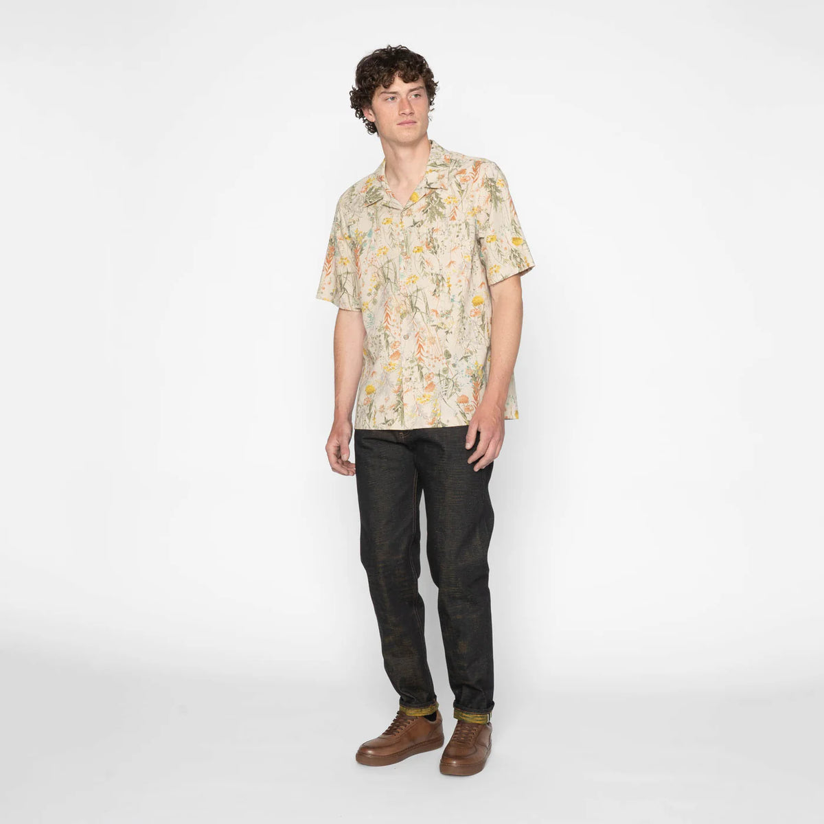 Naked & Famous - Aloha Shirt - Flowers Painting