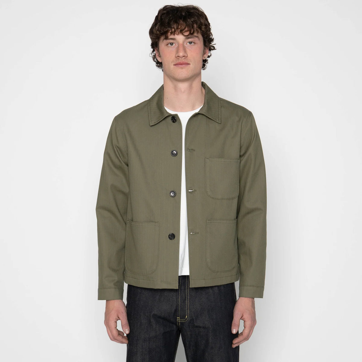 Naked and Famous Denim - Utility Jacket - 1940's Military Herringbone