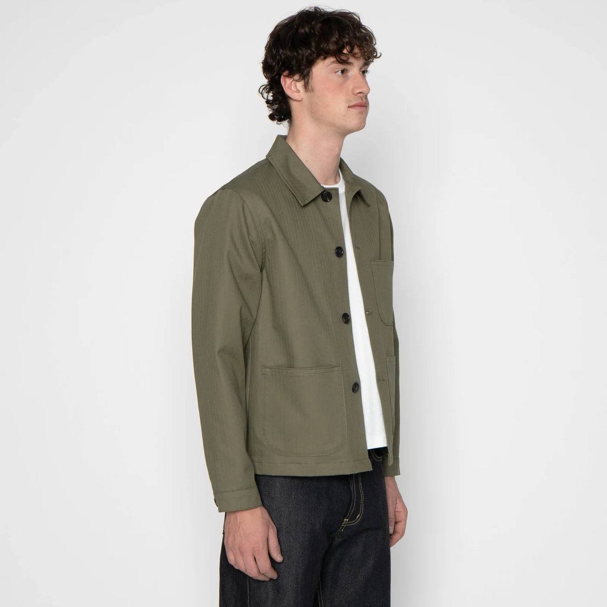 Naked and Famous Denim - Utility Jacket - 1940's Military Herringbone