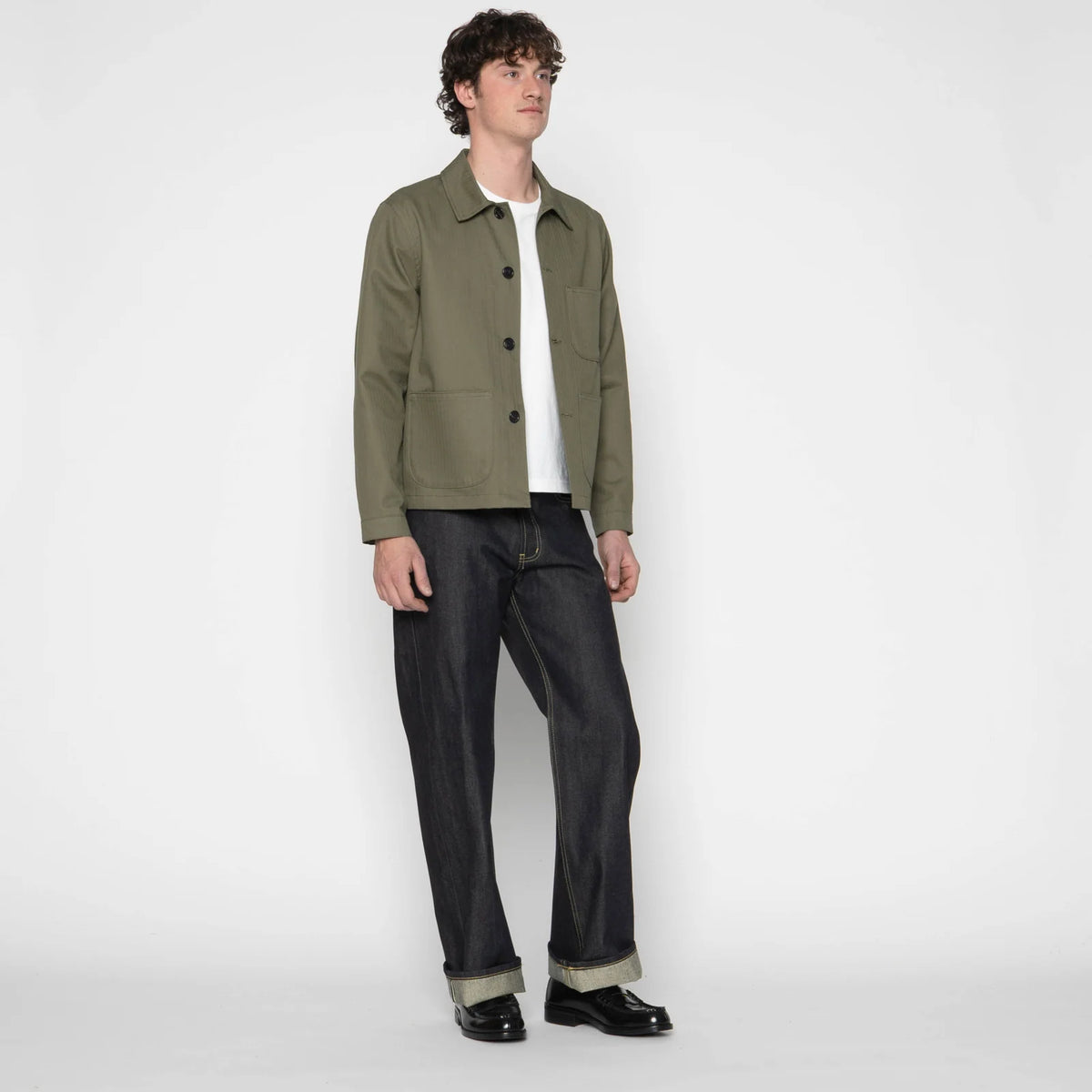Naked and Famous Denim - Utility Jacket - 1940's Military Herringbone