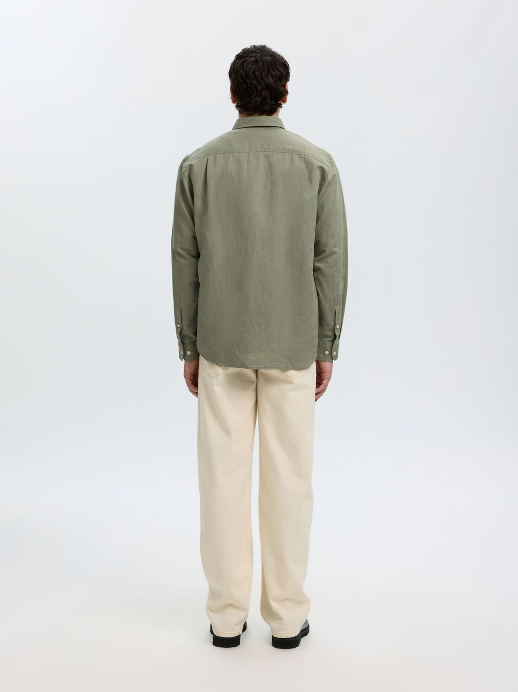 Selected - Clay Linen Blend Long Sleeve Shirt