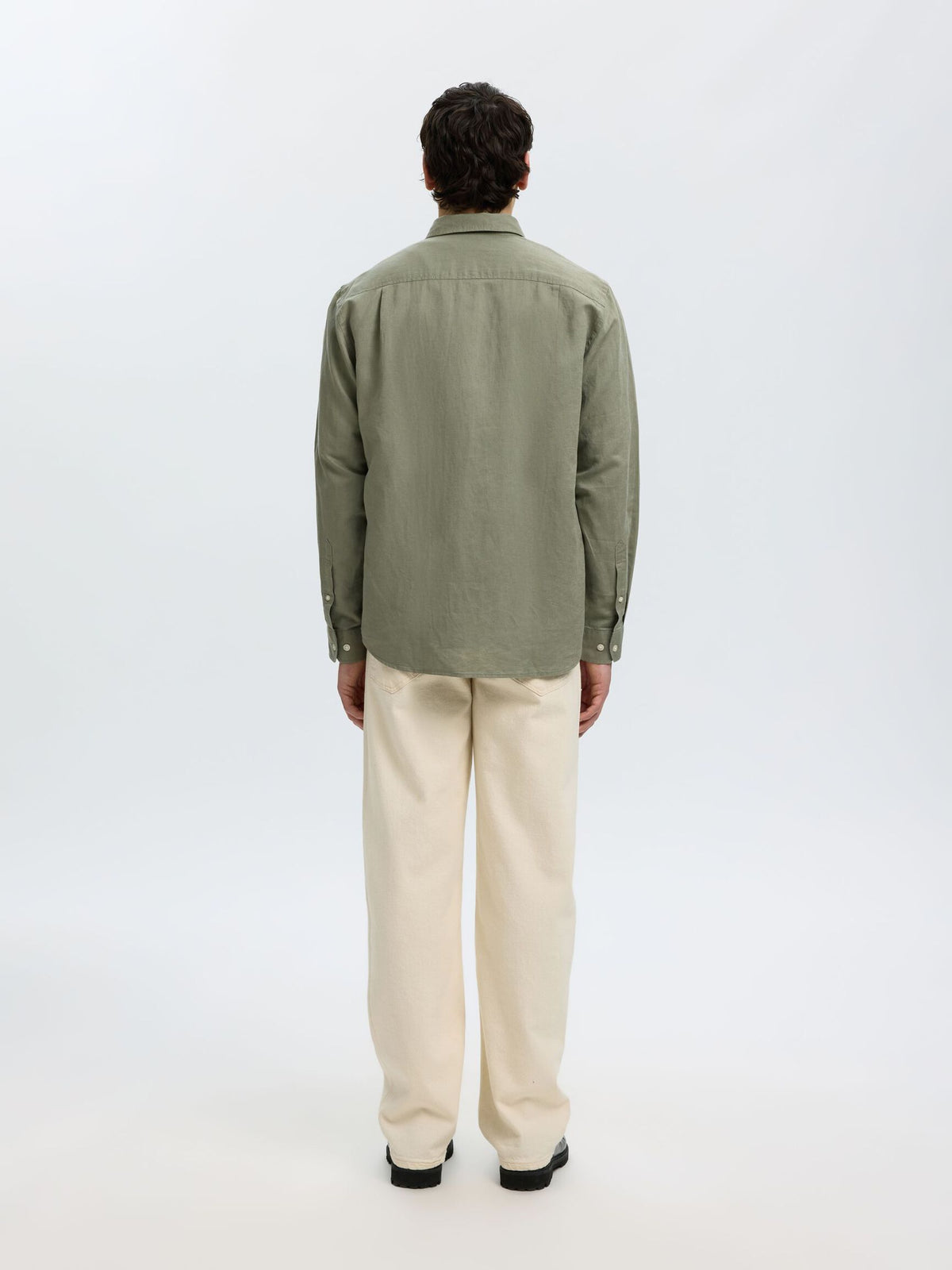 Selected - Clay Linen Blend Long Sleeve Shirt