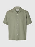 Selected - Clay Linen Blend Short Sleeve Shirt