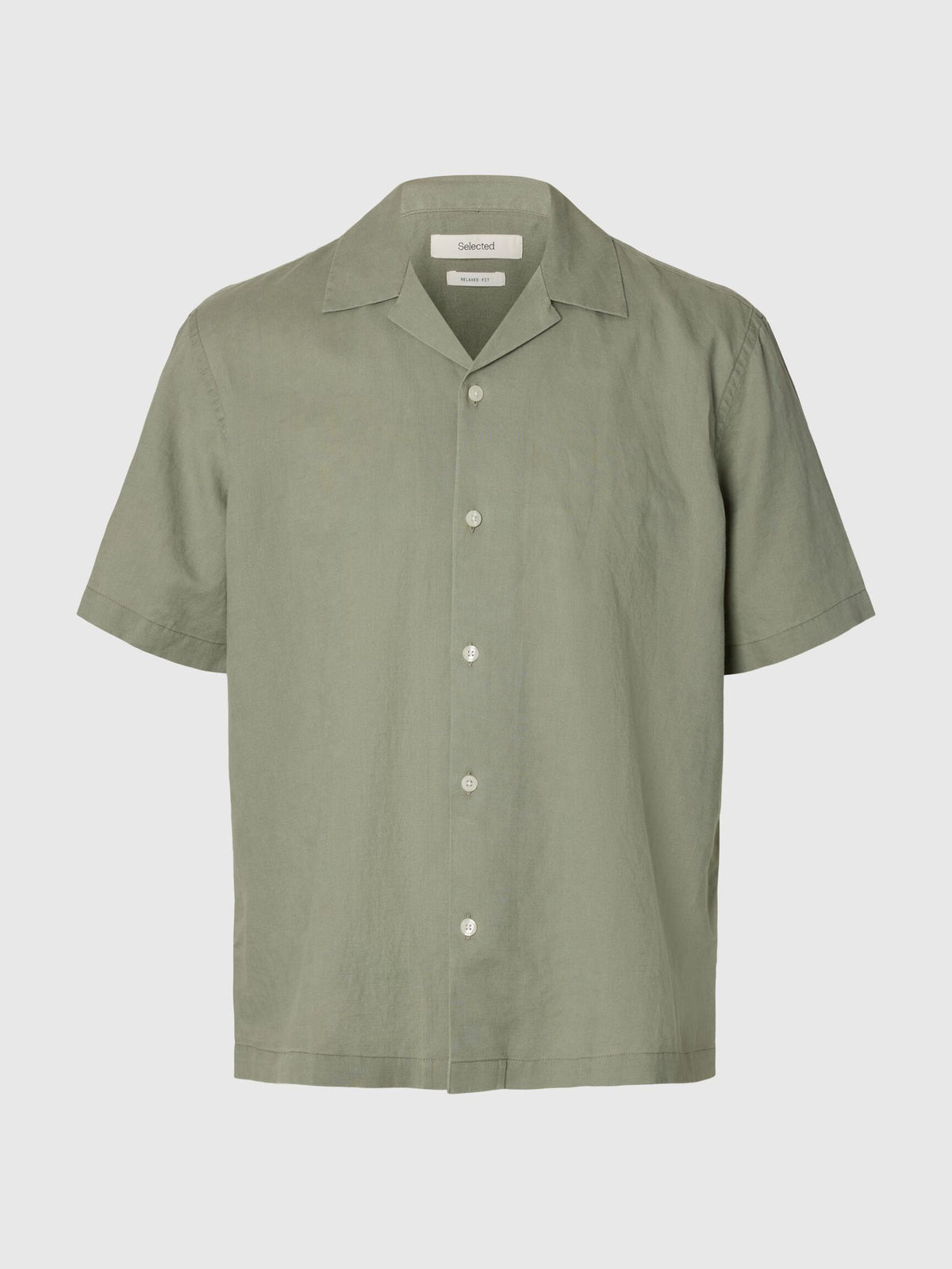 Selected - Clay Linen Blend Short Sleeve Shirt