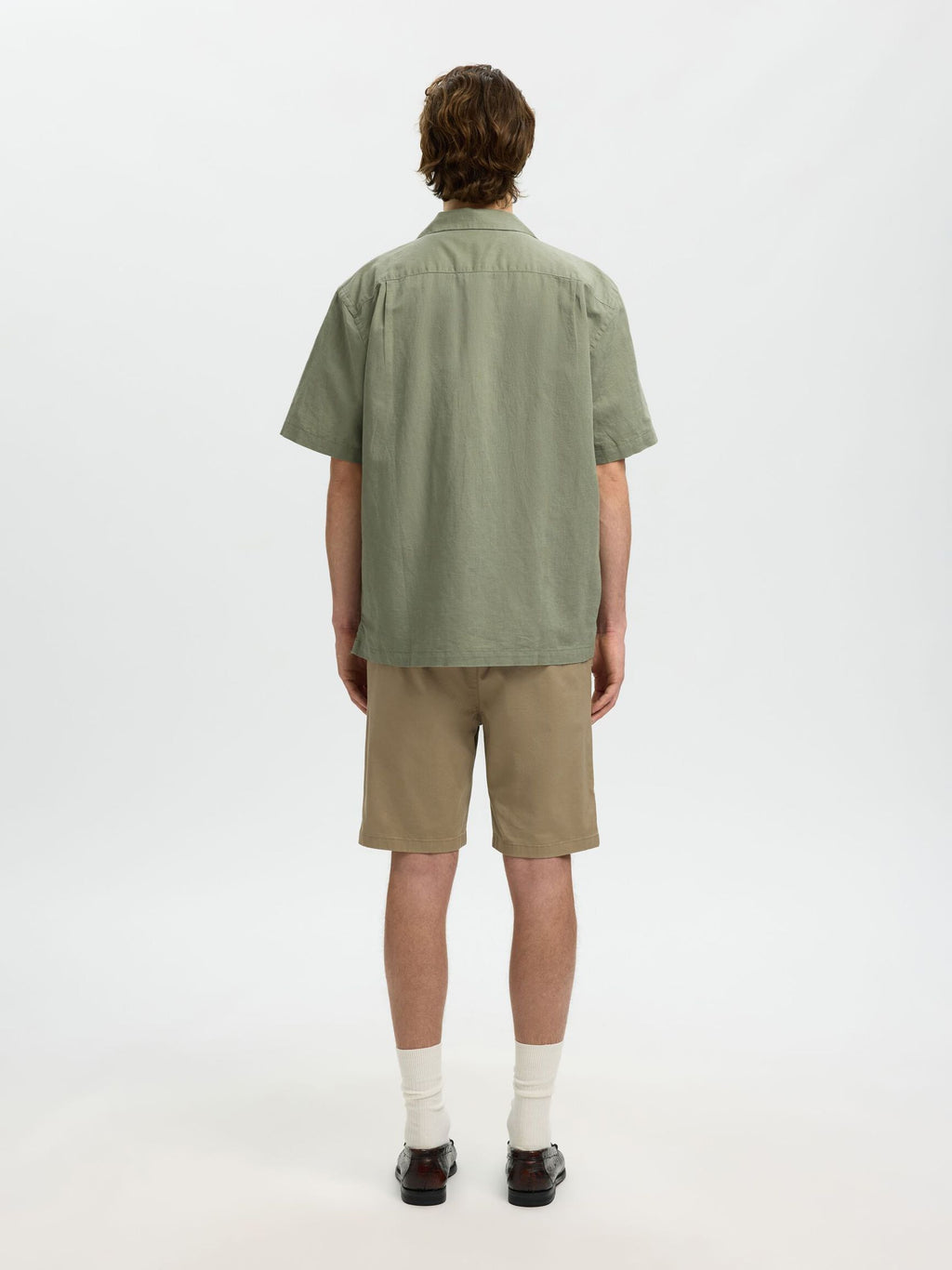 Selected - Clay Linen Blend Short Sleeve Shirt