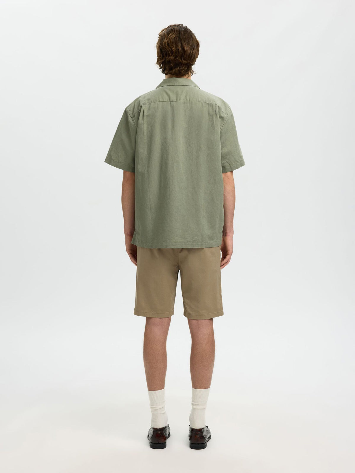 Selected - Clay Linen Blend Short Sleeve Shirt