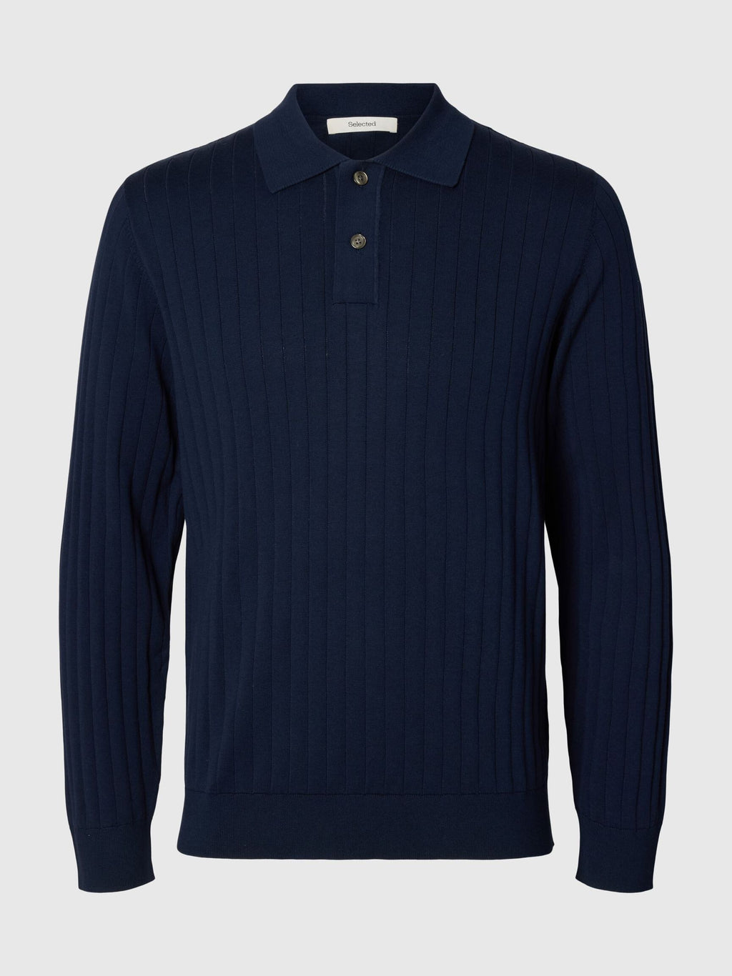 Selected - Torino Long Sleeve Knit Rib Polo