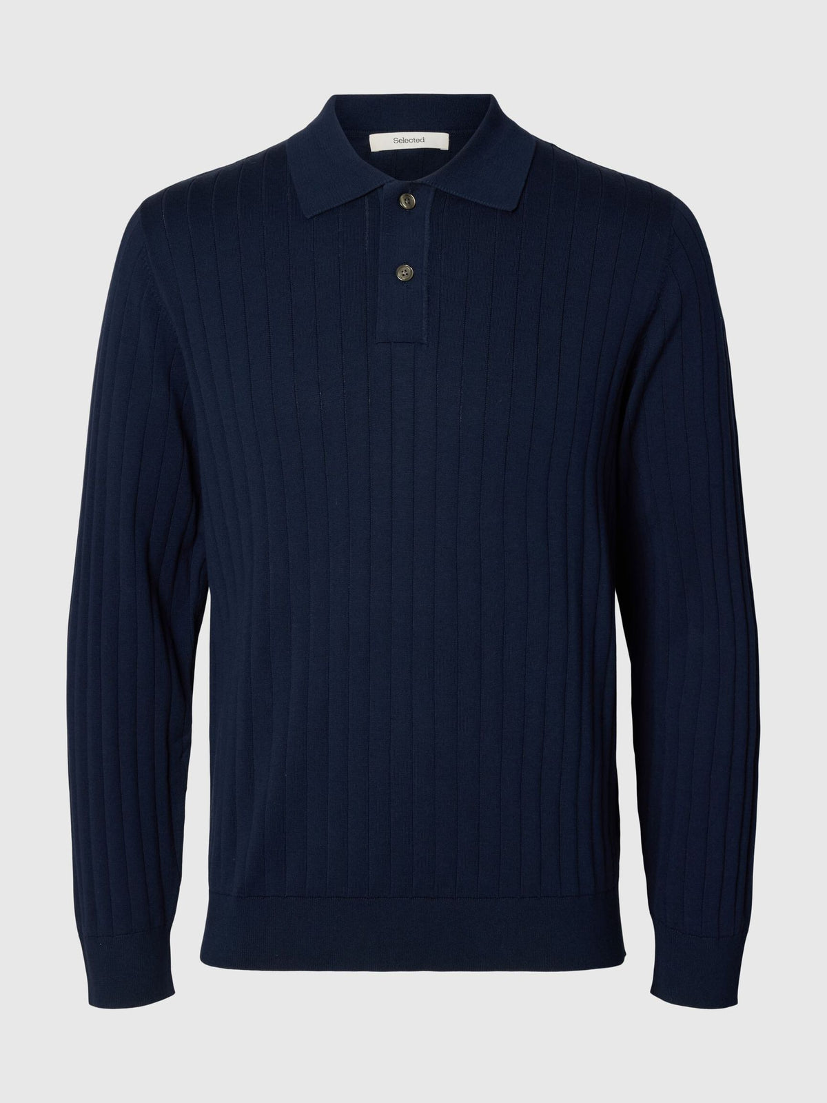 Selected - Torino Long Sleeve Knit Rib Polo