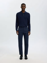 Load image into Gallery viewer, Selected - Torino Long Sleeve Knit Rib Polo