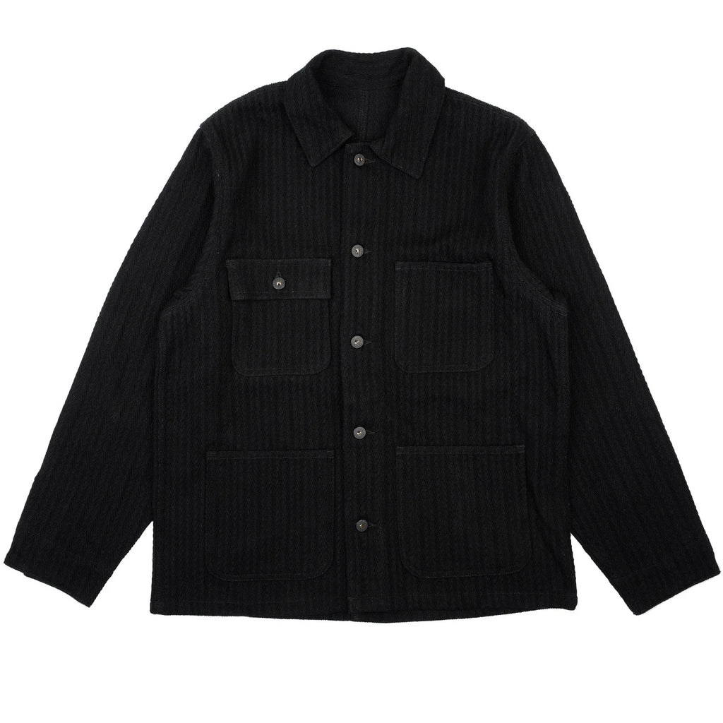 Naked & Famous Denim - Chore Coat - Black Sugiaya