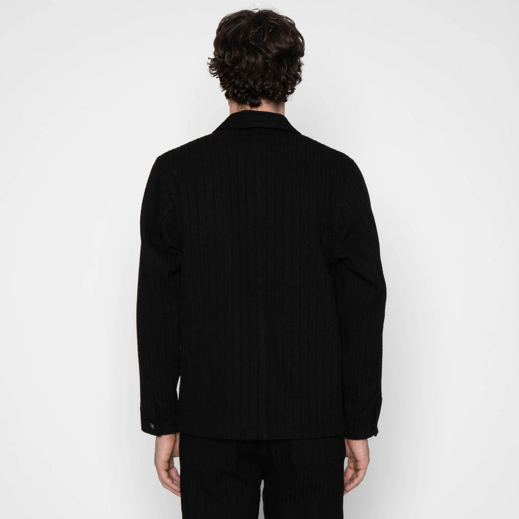 Naked & Famous Denim - Chore Coat - Black Sugiaya