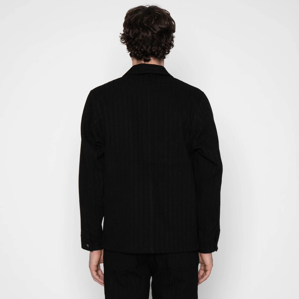 Naked & Famous Denim - Chore Coat - Black Sugiaya