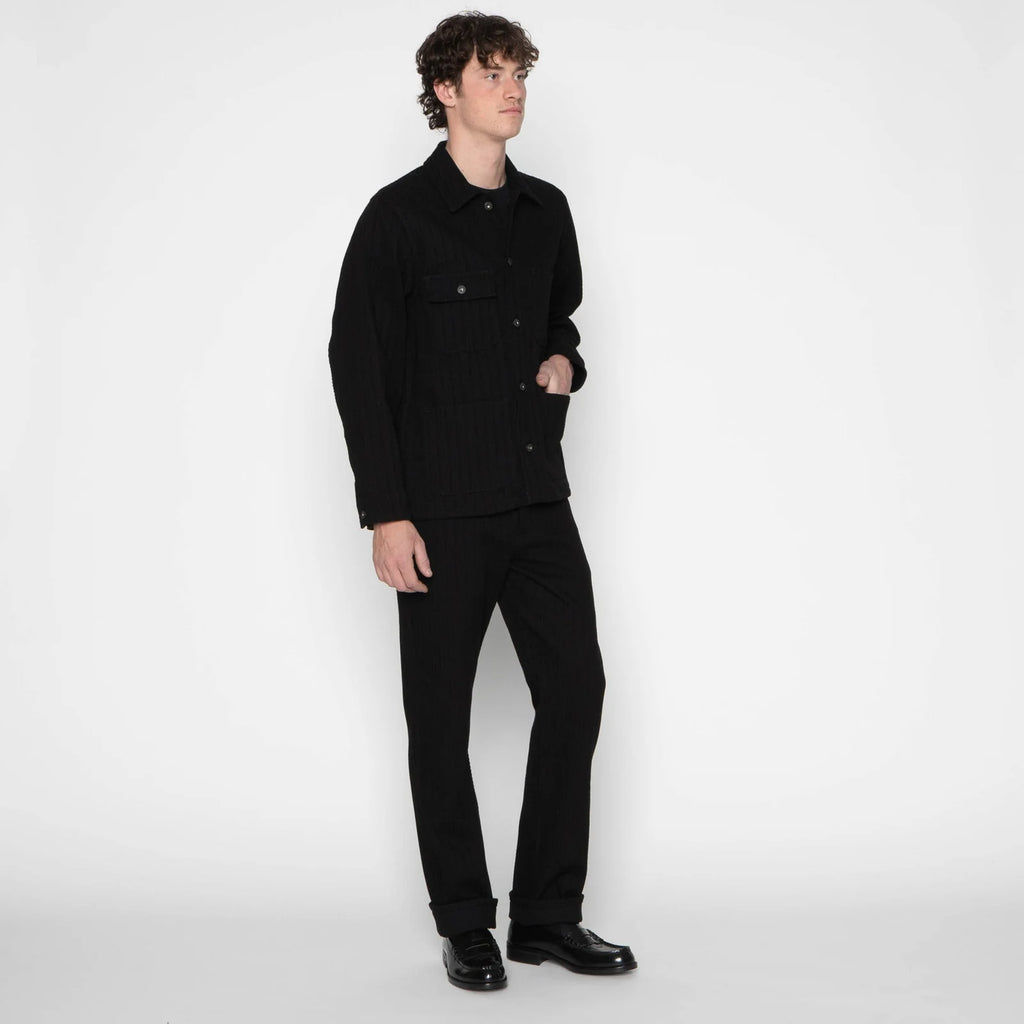 Naked & Famous Denim - Chore Coat - Black Sugiaya