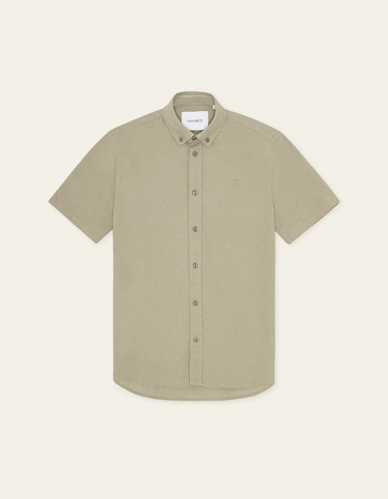 Les Deux - Konrad Cotton Linen Short Sleeve Shirt
