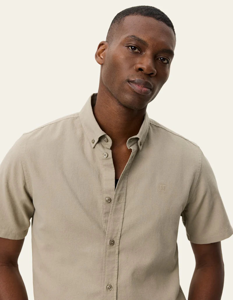 Les Deux - Konrad Cotton Linen Short Sleeve Shirt
