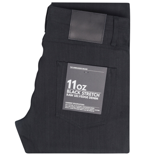 Unbranded - Straight Fit - 11oz Solid Black Selvedge