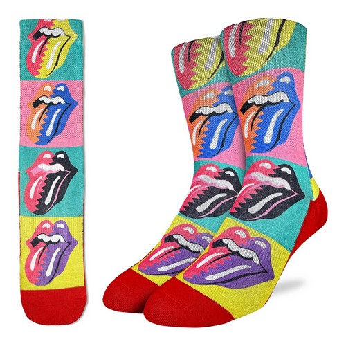 Good Luck Socks - Rolling Stones, Hot Lips Pop Art Active Fit Socks
