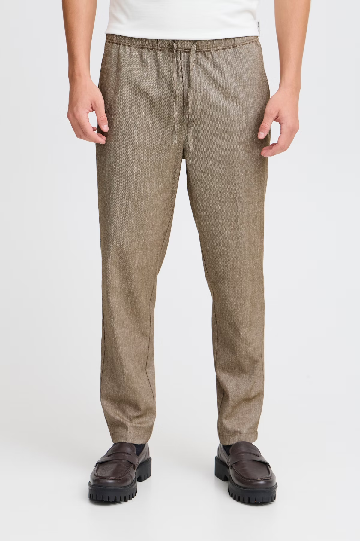 Casual Friday - Pilou Drawstring Linen Mix Pants