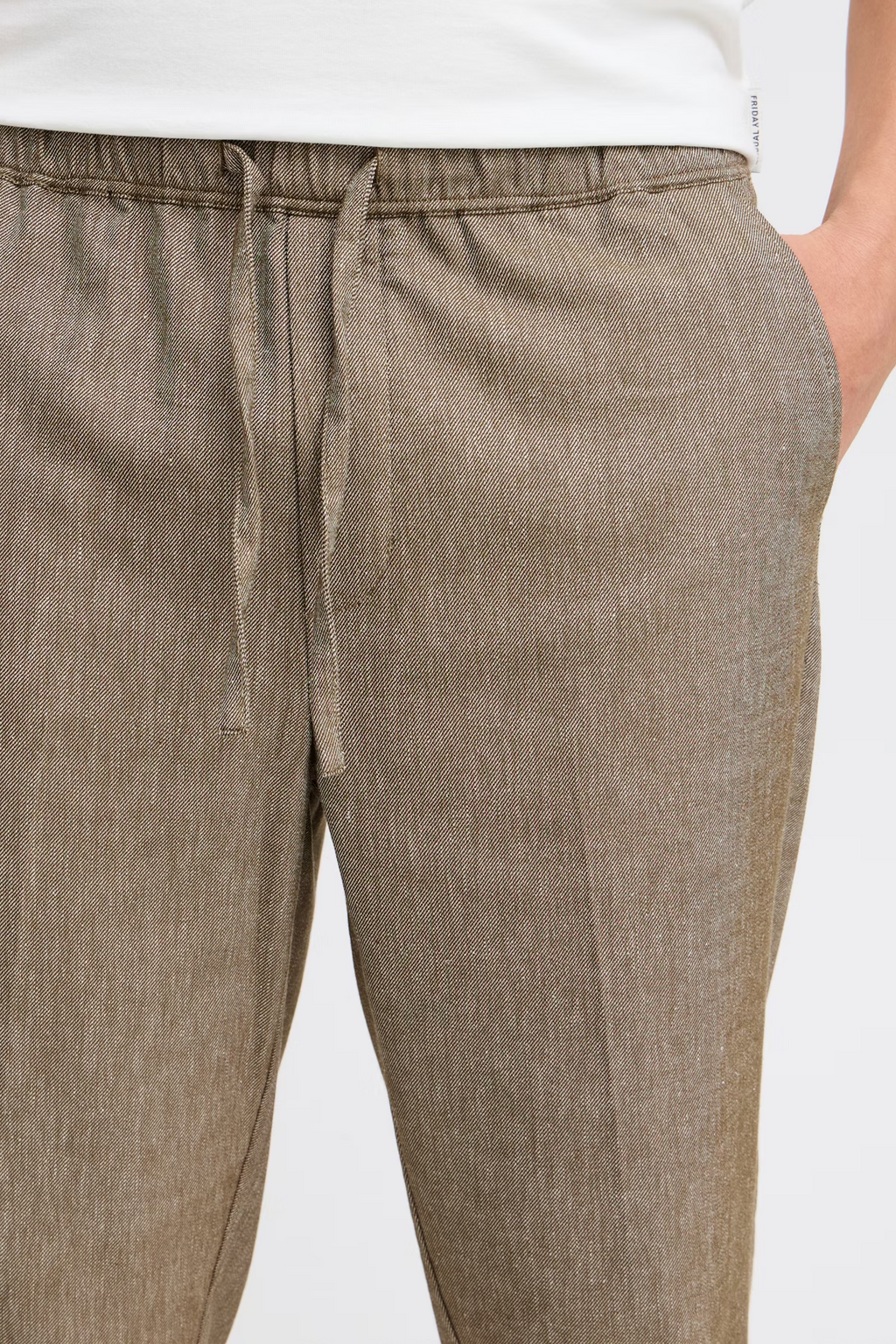 Casual Friday - Pilou Drawstring Linen Mix Pants