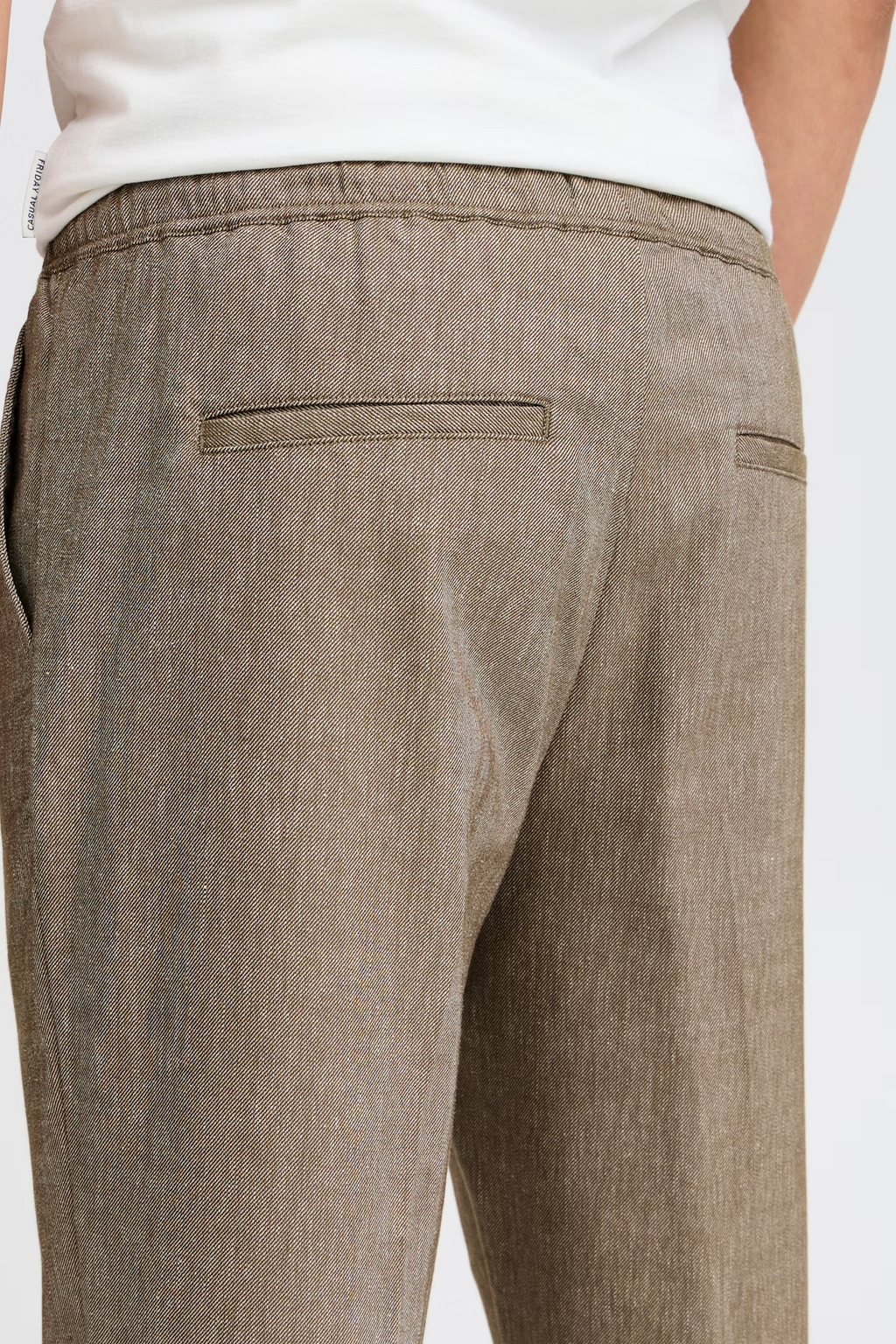 Casual Friday - Pilou Drawstring Linen Mix Pants