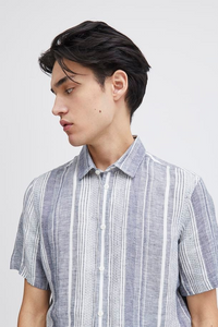 Casual Friday - Anton SS Linen Striped Shirt