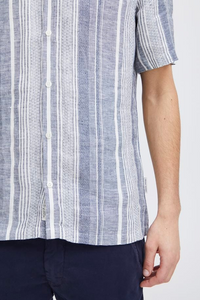 Casual Friday - Anton SS Linen Striped Shirt